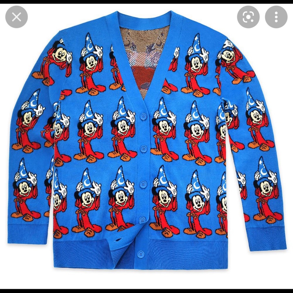 Sorcerer Mickey Mouse Fantasia 80th cardigan Size M